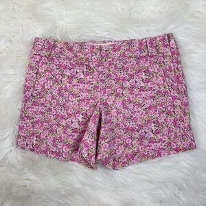 J.Crew Stretch Pink Floral Shorts